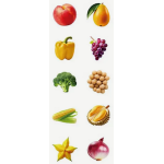 Fruit & Vegetable Stickers 10's - Sold Assorted 